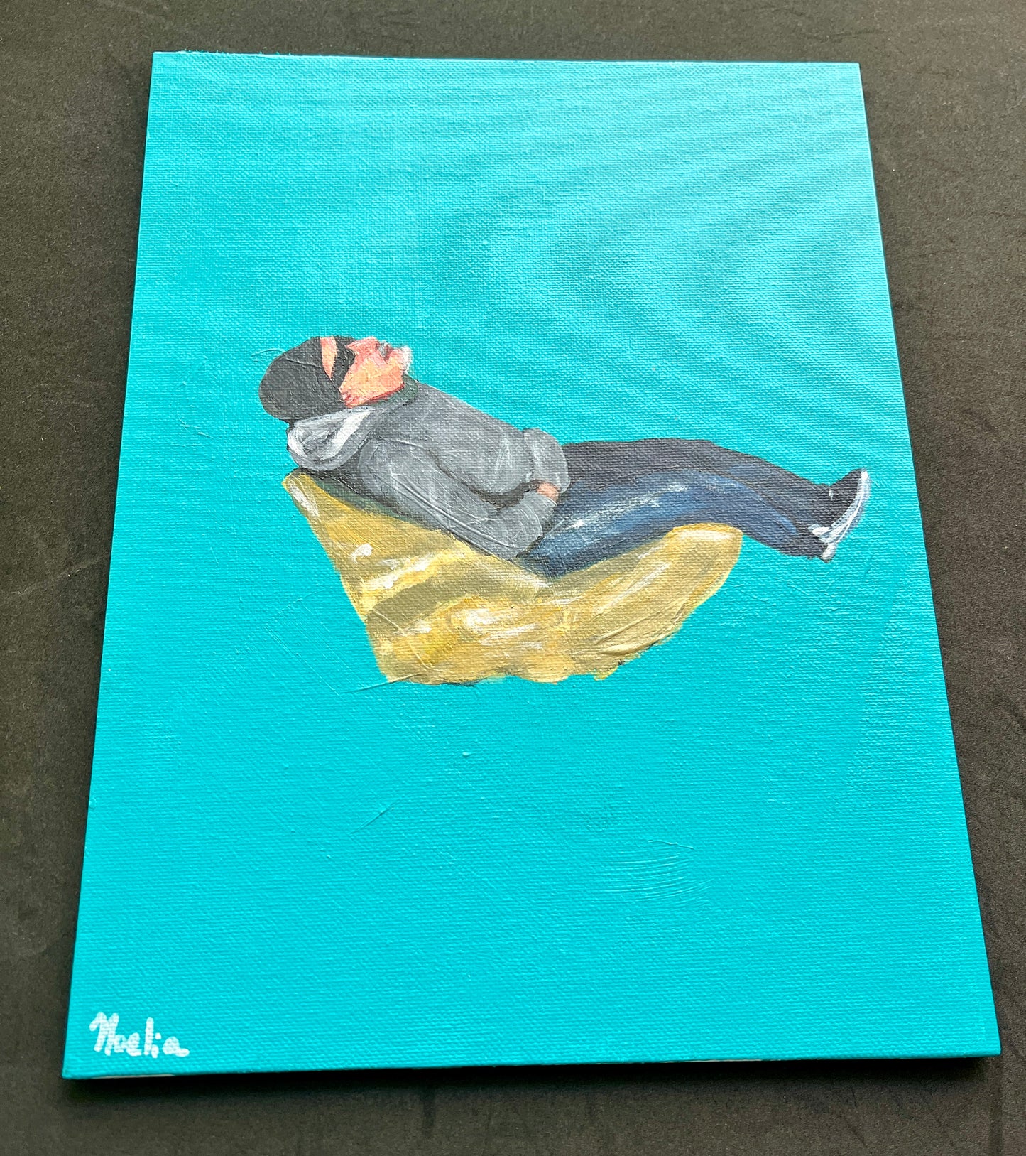 Man Resting Outdoors Painting
