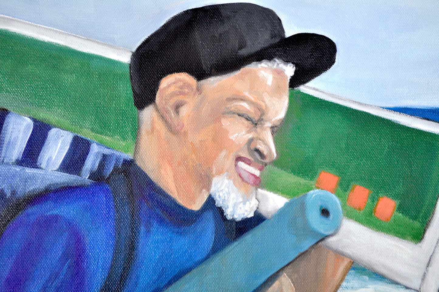 Fatherhood Painting Father at the Beach